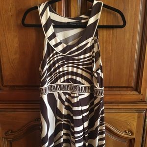 BCBG MaxAzria Brown & Cream animal print dress, M